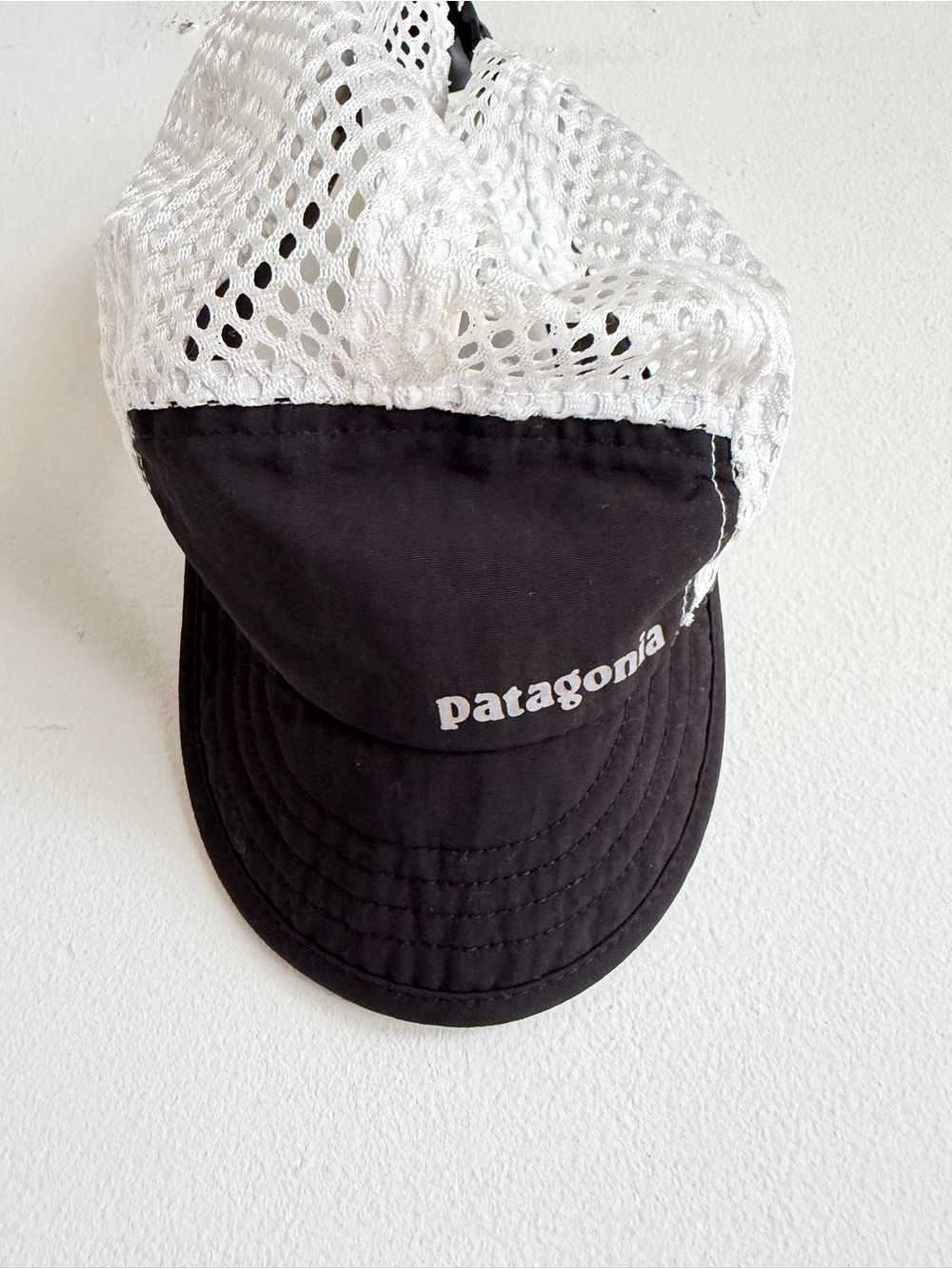Patagonia Black and White Mesh Baseball Cap